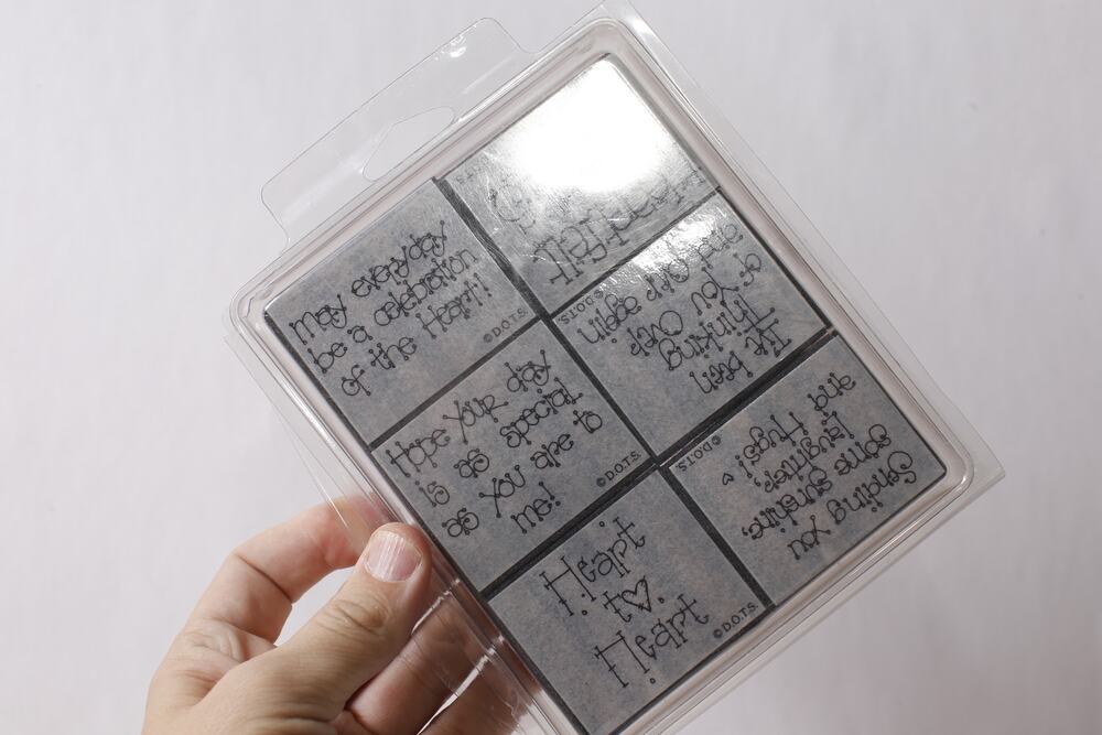 Heart Felt Saying Set Stamp Lot by DOTS Love Friendship ~ 260914-WH 1152